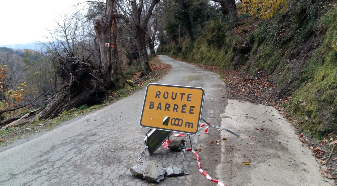 Danger sur la route de Nocario à Campana