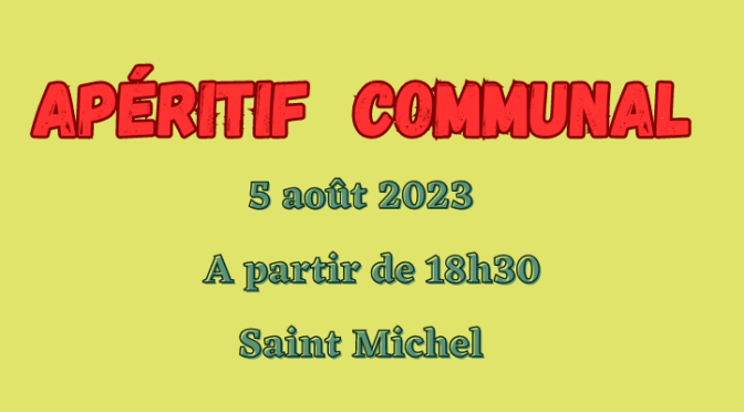 Apéritif villageois à Nocario Saint Michel le 5 août 2023